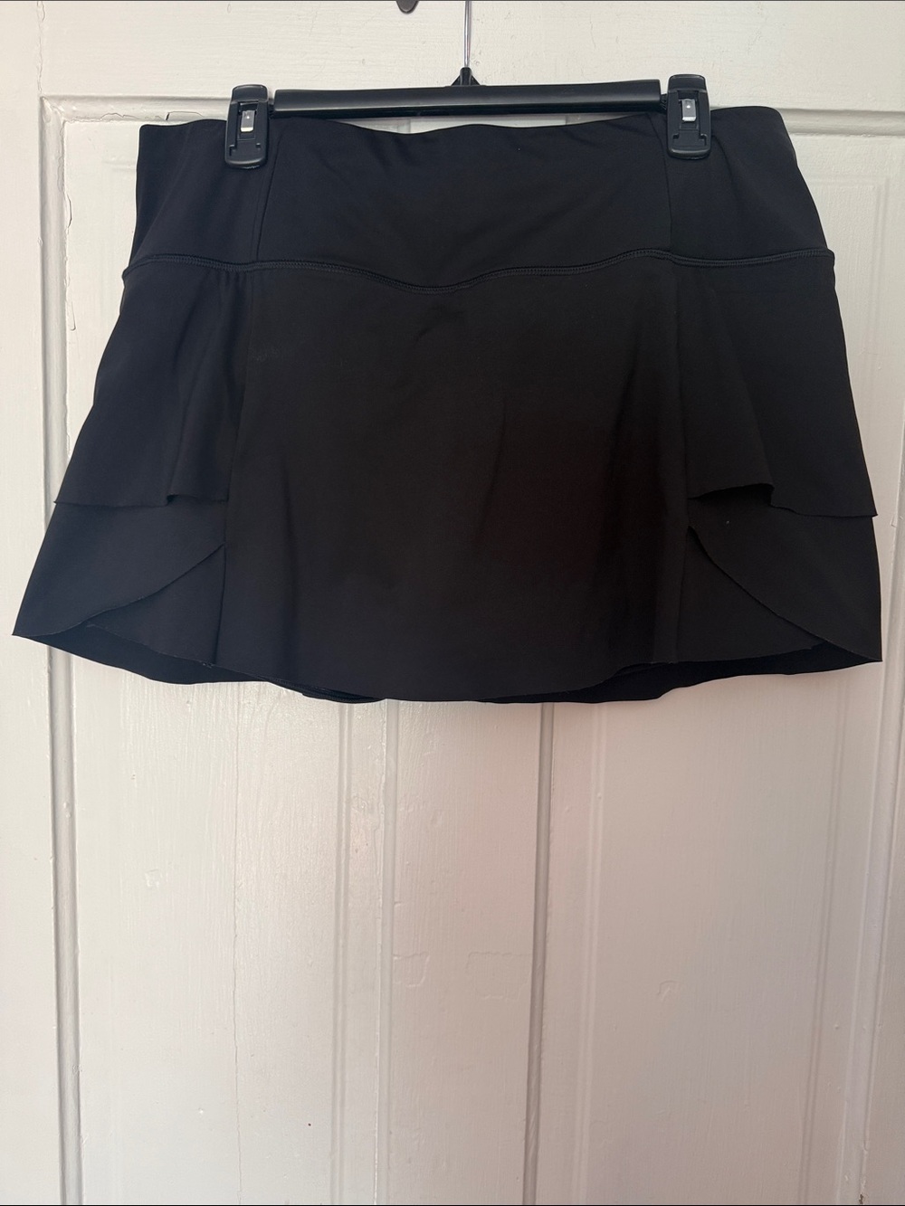 Women's Black side Layered tennis skirt